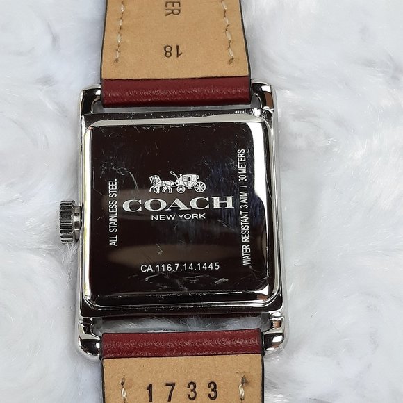Coach Square Quartz Watch with Leather Belt - Picture 5 of 8